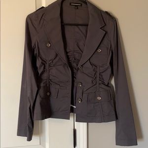 Express gray ruched blazer